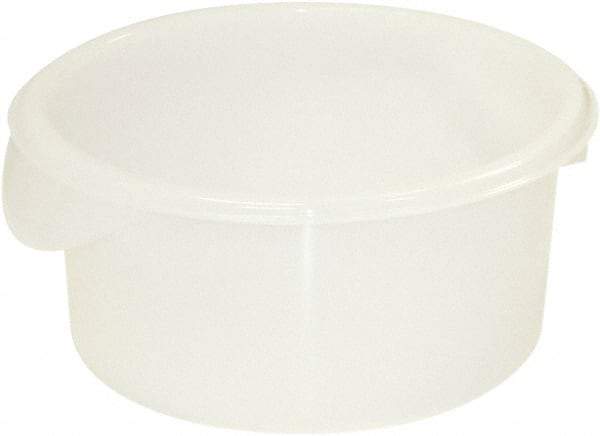 Rubbermaid - Round, White Polyethylene Food Storage Container - 4" High x 8-1/2" Wide - Benchmark Tooling