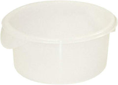 Rubbermaid - Round, White Polyethylene Food Storage Container - 4" High x 8-1/2" Wide - Benchmark Tooling