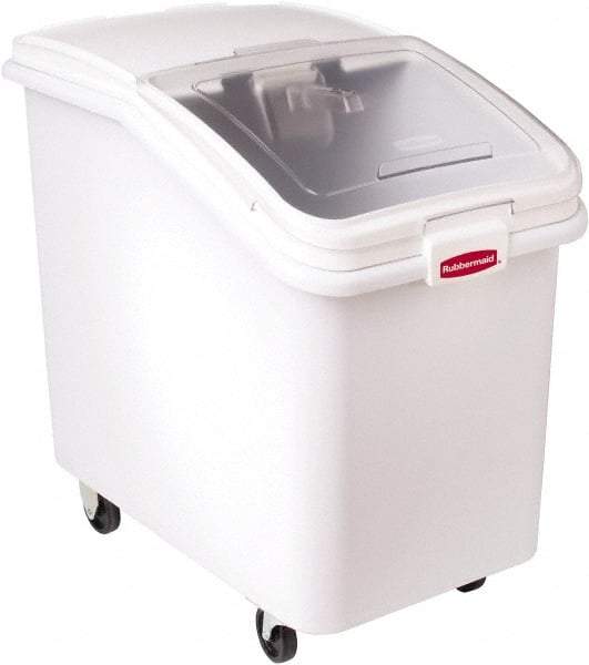 Rubbermaid - Rectangular, White Polypropylene Food Bin - 28" High x 18" Wide x 29.8" Long - Benchmark Tooling