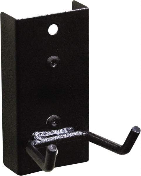 Triton - 4" Long Double Prong Tool Holder Pegboard Hook - 2" Projection, Steel - Benchmark Tooling