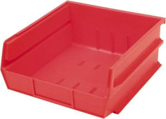 Triton - 10-7/8" Deep, Red Polypropylene Hopper Stacking Bin - 5" High x 11" Wide x 10-7/8" Long - Benchmark Tooling