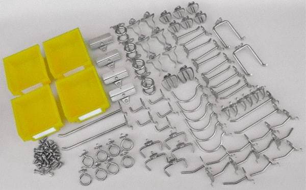 Triton - 83 Piece, Pegboard Hook Set - Zinc Alloy & Steel - Benchmark Tooling