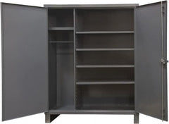 Durham - 5 Shelf Combination Storage Cabinet - Steel, 36" Wide x 24" Deep x 78" High, Gray - Benchmark Tooling