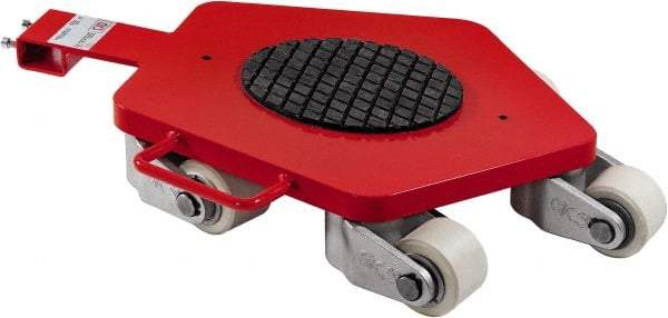 GKS - 13,200 Lb Capacity Steel Machine Dolly - 29.9" Long x 22.1" Wide x 4.6" High, 3.3" Wheels - Benchmark Tooling