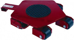 GKS - 8,800 Lb Capacity Steel Machine Dolly - 29.9" Long x 22.1" Wide x 4.3" High, 3.3" Wheels - Benchmark Tooling