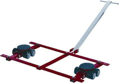 GKS - 13,200 Lb Capacity Steel Machine Dolly - 21.3" Long x 53.9" Wide x 4.3" High, 3.3" Wheels - Benchmark Tooling