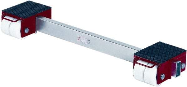 GKS - 44,000 Lb Capacity Steel Machine Dolly - 11" Long x 63" Wide x 7.1" High, 5-1/2" Wheels - Benchmark Tooling