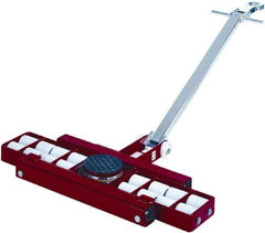GKS - 39,600 Lb Capacity Steel Machine Dolly - 40.6" Long x 24.4" Wide x 4.3" High, 3.3" Wheels - Benchmark Tooling