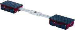 GKS - 19,800 Lb Capacity Steel Machine Dolly - 7.9" Long x 48-1/2" Wide x 4.3" High, 3.3" Wheels - Benchmark Tooling
