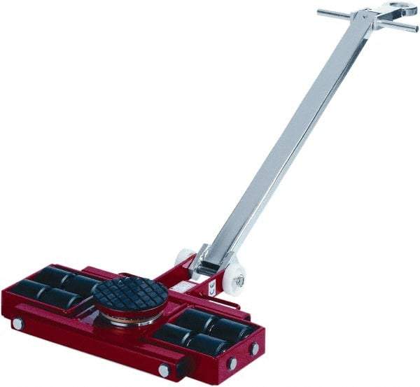 GKS - 13,200 Lb Capacity Steel Machine Dolly - 24" Long x 20-1/2" Wide x 4.3" High, 3.3" Wheels - Benchmark Tooling