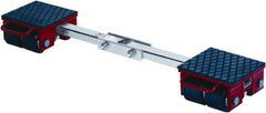 GKS - 13,200 Lb Capacity Steel Machine Dolly - 7.9" Long x 40.6" Wide x 4.3" High, 3.3" Wheels - Benchmark Tooling