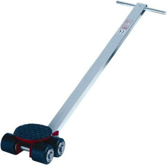GKS - 6,600 Lb Capacity Steel Machine Dolly - 10.6" Long x 9.1" Wide x 4.3" High, 3.3" Wheels - Benchmark Tooling