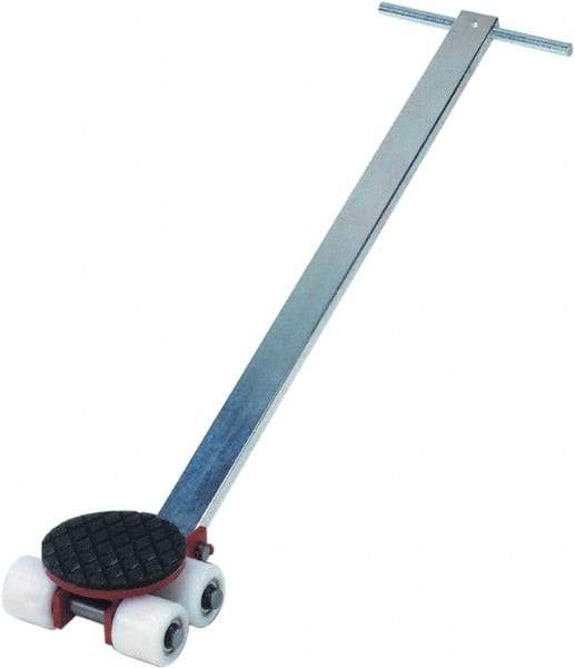 GKS - 4,400 Lb Capacity Steel Machine Dolly - 9.3" Long x 8.9" Wide x 4.3" High, 3.3" Wheels - Benchmark Tooling