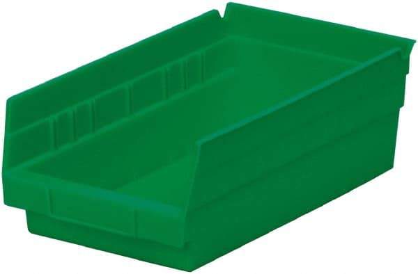 Akro-Mils - 11-5/8" Deep, Green Hopper Shelf Bin - 4" High x 6-5/8" Wide x 11-5/8" Long - Benchmark Tooling