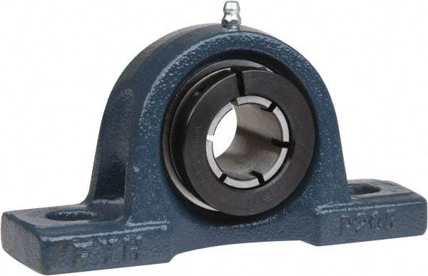 Value Collection - 1-3/16" ID, 6-1/2" OAL x 3-5/16" OAH Pillow Block - 2,540 Lb Static Cap, 4,383 Lb Dyn Cap, 4-3/4" Btw Mnt Hole Ctrs, 1-11/16" Base-to-Ctr Ht, Cast Iron - Benchmark Tooling