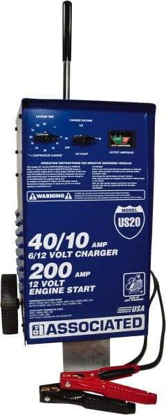 Associated Equipment - 6/12 Volt Automatic Charger - 40 Amps/10 Amps, 200 Starter Amps - Benchmark Tooling