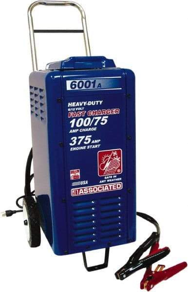 Associated Equipment - 6/12 Volt Battery Charger - 100 Amps/75 Amps, 375 Starter Amps - Benchmark Tooling