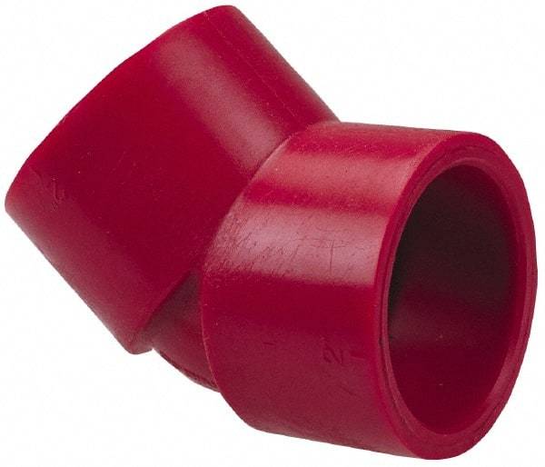 NIBCO - 3/4" PVDF Plastic Pipe 45° Elbow - Schedule 80, S x S End Connections - Benchmark Tooling