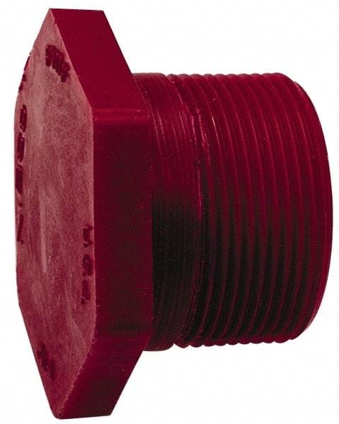 NIBCO - 3/4" PVDF Plastic Pipe Threaded Plug - Schedule 80, MIPT x MIPT End Connections - Benchmark Tooling