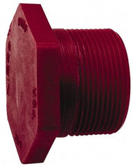 NIBCO - 2" PVDF Plastic Pipe Threaded Plug - Schedule 80, MIPT x MIPT End Connections - Benchmark Tooling