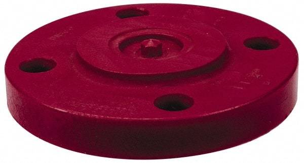 NIBCO - 2" Pipe, 6" OD, PVDF Blind Pipe Flange - Schedule 80, Red - Benchmark Tooling