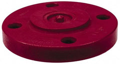 NIBCO - 2" Pipe, 6" OD, PVDF Blind Pipe Flange - Schedule 80, Red - Benchmark Tooling