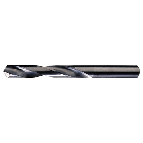 ‎5/32″ Dia. × 0.156″ Shank × 1-3/8″ Flute Length × 2-1/2″ OAL, 118°, Bright, 2xD Flute, Round Solid Carbide Drill - Exact Industrial Supply