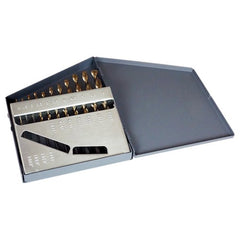 ‎1mm-6mm RHS / RHC HSS 135 Degree Split Point Heavy Duty Black & Gold Parabolic Jobber Length Drill Set - Black & Gold - Exact Industrial Supply