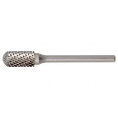 SC-2 Double Cut Solid Carbide Bur-Cylindrical with Ball Nose - Benchmark Tooling