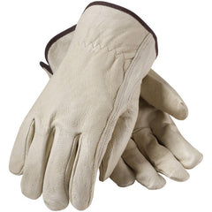 ‎70-361/M Leather Drivers Gloves - Top Grain Pigskin Leather Drivers - Economy Grade - Keystone Thumb