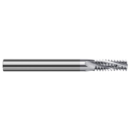 ‎0.1800″ Cutter Diameter × 0.5000″ (1/2″) Length of Cut Carbide Multi-Form 1/4″-28 Thread Milling Cutter, 3 Flutes, TiB2 Coated - Exact Industrial Supply