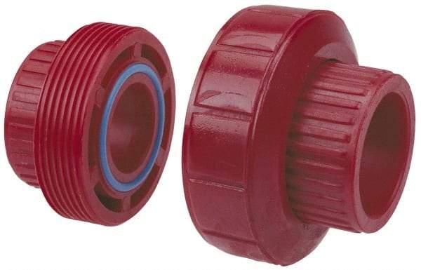 NIBCO - 3/4" PVDF Plastic Pipe Socket Union - Schedule 80, S x S End Connections - Benchmark Tooling