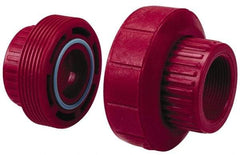 NIBCO - 1-1/2" PVDF Plastic Pipe Threaded Union - Schedule 80, FIPT x FIPT End Connections - Benchmark Tooling