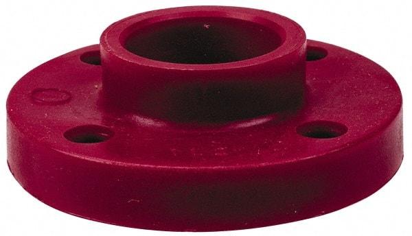 NIBCO - 2" Pipe, 6" OD, PVDF Socket Pipe Flange - Schedule 80, Red - Benchmark Tooling