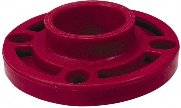 NIBCO - 3" Pipe, 7-1/2" OD, PVDF Socket Pipe Flange - Schedule 80, Red - Benchmark Tooling