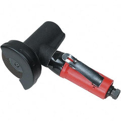 Autobrade Red - 3" Wheel Diam, 20,000 RPM, Pneumatic Cutoff & Cutoff-Grinder Tool - Right Angle Handle, 1/4 NPT Inlet - Benchmark Tooling