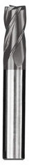 SGS - 29/64", 1" LOC, 1/2" Shank Diam, 3" OAL, 4 Flute, Solid Carbide Square End Mill - Single End, AlTiN Finish, Spiral Flute, 30° Helix, Centercutting, Right Hand Cut, Right Hand Flute, Series 1 - Benchmark Tooling