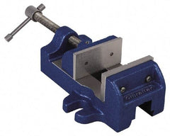 Gibraltar - 3" Jaw Opening Capacity x 1-1/2" Throat Depth, Horizontal Drill Press Vise - 3" Wide Jaw, Stationary Base, Standard Speed, 8-1/4" OAL, Cast Iron - Benchmark Tooling