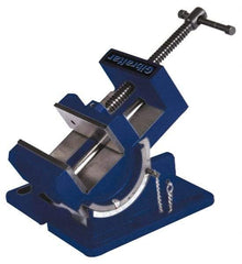 Gibraltar - 3" Jaw Width, 3" Jaw Opening Capacity, Angle Stationary Machine Vise - Manual Operation, 1 Station, 8-5/8" Long x 4-1/8" High x 1-1/8" Deep, 1-1/8" Jaw Height - Benchmark Tooling