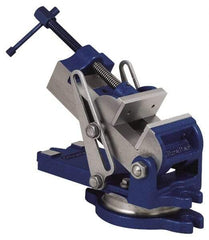 Gibraltar - 4" Jaw Width, 4" Jaw Opening Capacity, Angle Swivel Machine Vise - Manual Operation, 1 Station, 12-1/4" Long x 5-15/16" High x 1-3/4" Deep, 1-3/4" Jaw Height - Benchmark Tooling