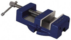 Gibraltar - 4-1/2" Jaw Width, 4" Jaw Opening Capacity, Horizontal Stationary Machine Vise - Manual Operation, 1 Station, 11-1/2" Long x 2-3/8" High x 1-1/4" Deep, 1-1/4" Jaw Height - Benchmark Tooling