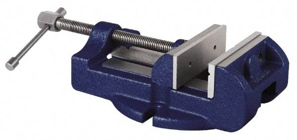 Gibraltar - 6" Jaw Width, 6" Jaw Opening Capacity, Horizontal Stationary Machine Vise - Manual Operation, 1 Station, 14-1/2" Long x 3-7/8" High x 2" Deep, 2" Jaw Height - Benchmark Tooling