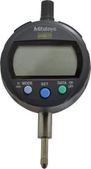 Mitutoyo - 0 to 12.7mm Range, 0.0005" Graduation, Electronic Drop Indicator - Flat Back, Accurate to 0.001", English & Metric System, LCD Display - Benchmark Tooling