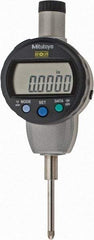 Mitutoyo - 0 to 1" Range, 0.0005" Graduation, Electronic Drop Indicator - Flat Back, Accurate to 0.001", English & Metric System, LCD Display - Benchmark Tooling