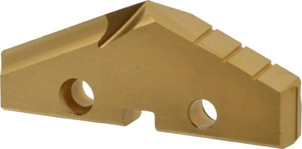 Allied Machine and Engineering - 2-9/32" Diam x 5/16" Thick, Seat Code 4, 132° Included Angle Spade Drill Insert - TiN Coated, High Speed Steel, Series GEN2 T-A - Benchmark Tooling