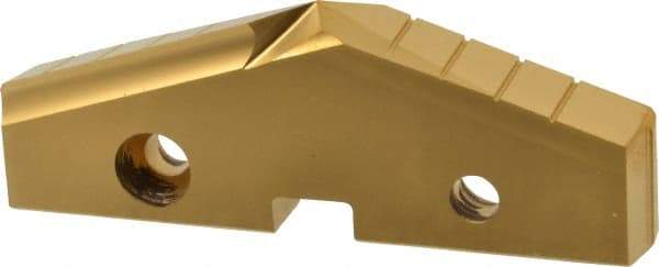 Allied Machine and Engineering - 3-15/32" Diam x 7/16" Thick, Seat Code 6, 144° Included Angle Spade Drill Insert - TiN Coated, High Speed Steel, Series GEN2 T-A - Benchmark Tooling