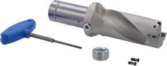 Iscar - 3-3/4" Max Drill Depth, 2xD, 1-7/8" Diam, Indexable Insert Drill - 2 Inserts, 1-1/2" Shank Diam, Straight Shank - Benchmark Tooling