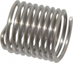 Heli-Coil - M8x1.00 Metric Fine, 12mm OAL, Free Running Helical Insert - 9-3/8 Free Coils, Tanged, 304 Stainless Steel, Bright Finish, 1-1/2D Insert Length - Benchmark Tooling