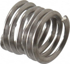 Heli-Coil - Single Insert, M3x0.5 Metric Coarse, 1-1/2D, Stainless Steel Screw Locking Insert - 6-3/8 Free Coils, 4.5mm Overall Length, 3.8 to 4.35mm Outside Diameter, with Tang, Bright Finish, 304 Material Grade - Exact Industrial Supply