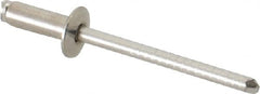 RivetKing - Size 54 Dome Head Stainless Steel Open End Blind Rivet - Stainless Steel Mandrel, 0.188" to 1/4" Grip, 0.312" Head Diam, 0.16" to 0.164" Hole Diam, 0.425" Length Under Head, 5/32" Body Diam - Benchmark Tooling